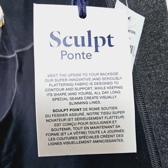 GAP Sculpt Ponte Black Gray Zipper Bottom Thick Contouring Legging, Sz. XL, NWT - Picture 8 of 8